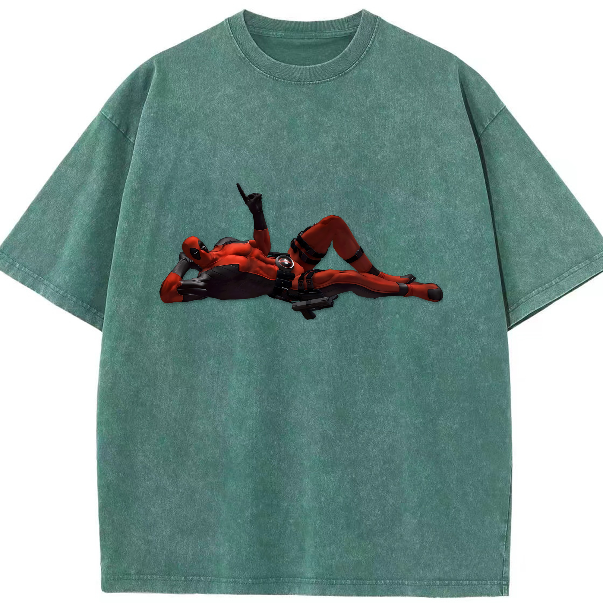 （画像用） Deadpool デッドプール 綿100% ヴィンテージ風 半袖Tシャツ（フロントプリント）